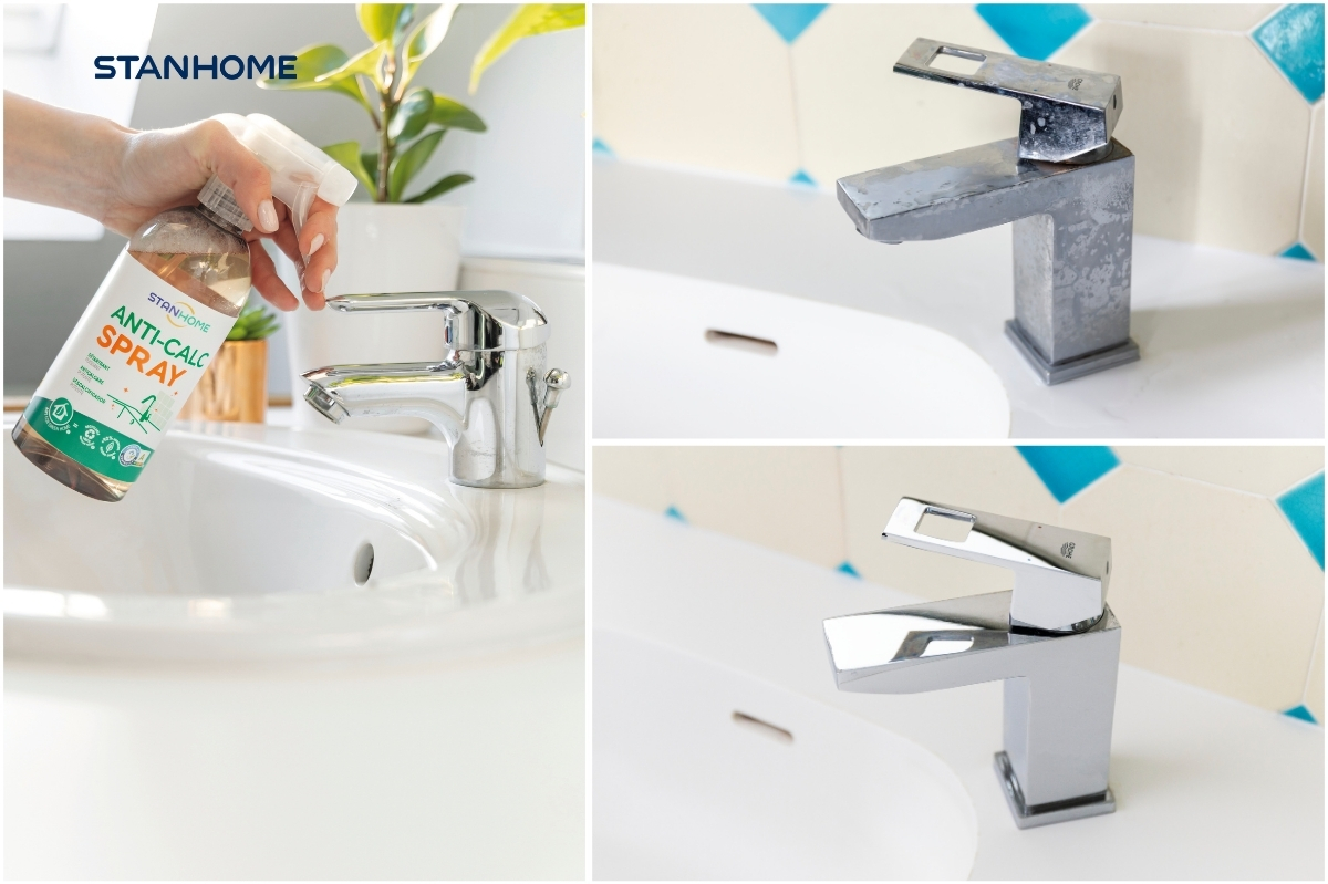 Siêu tẩy cặn canxi Stanhome Anti Calc giúp giải quyết các mảng bám tích tụ lâu ngày do nước cứng gây ra