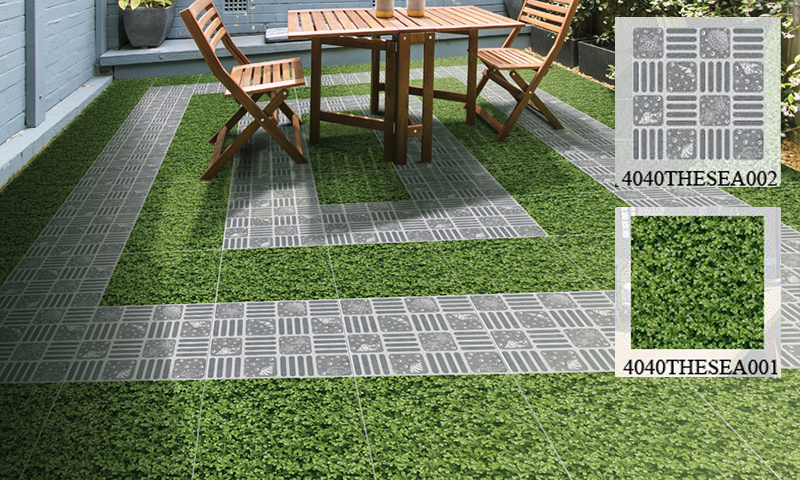 Gạch giả cỏ lát sân Đồng Tâm 4040 Thesea001 - 002
