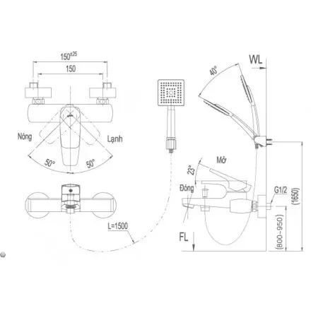 vòi sen tắm Inax BFV-5003S-5C