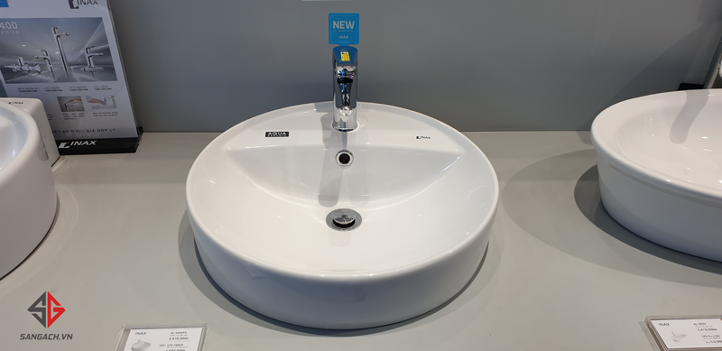 Vòi chậu lavabo inax lfv-1402s nóng lạnh kết hợp chậu rửa lavabo AL-294VFC