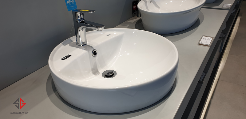 Vòi chậu lavabo inax lfv-1402s nóng lạnh kết hợp chậu rửa lavabo AL-294VFC