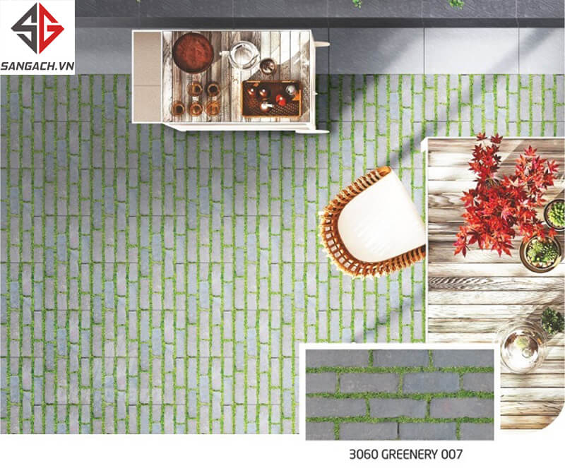 Gạch giả cỏ lát sân Đồng Tâm 3060 Greenery007