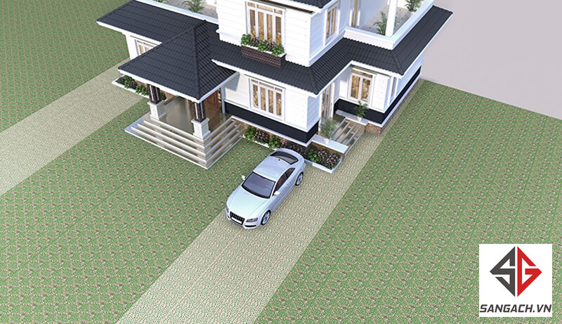 Hình ảnh gạch giả cỏ sân vườn Đồng Tâm 4040 Greenery 002