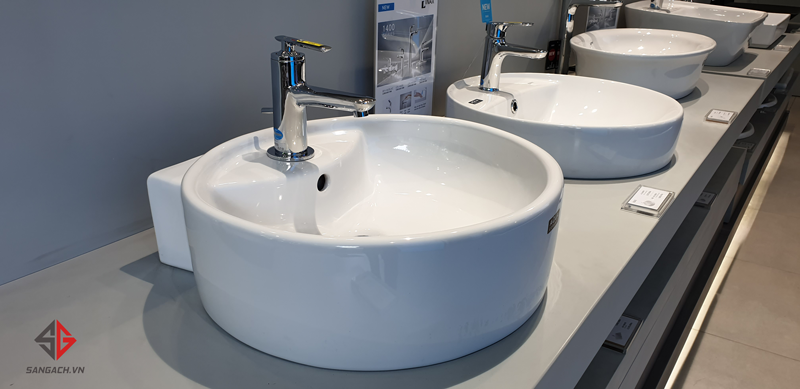 Chậu rửa đặt bàn INAX AL-292VFC và vòi rửa LFV-4102S