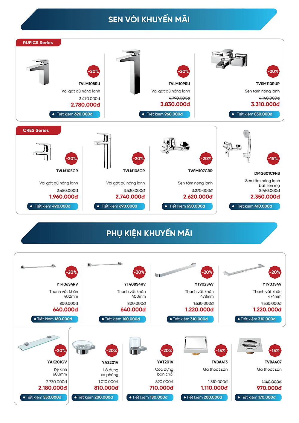 Bộ sưu tập vòi rửa lavabo TOTO cao cấp giảm giá nhiều nhất