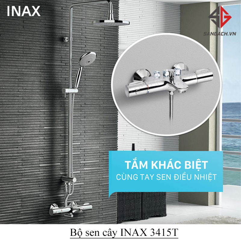 Vòi sen cây INAX 3415T điều nhiệt đảm bảo an toàn cho người già và trẻ