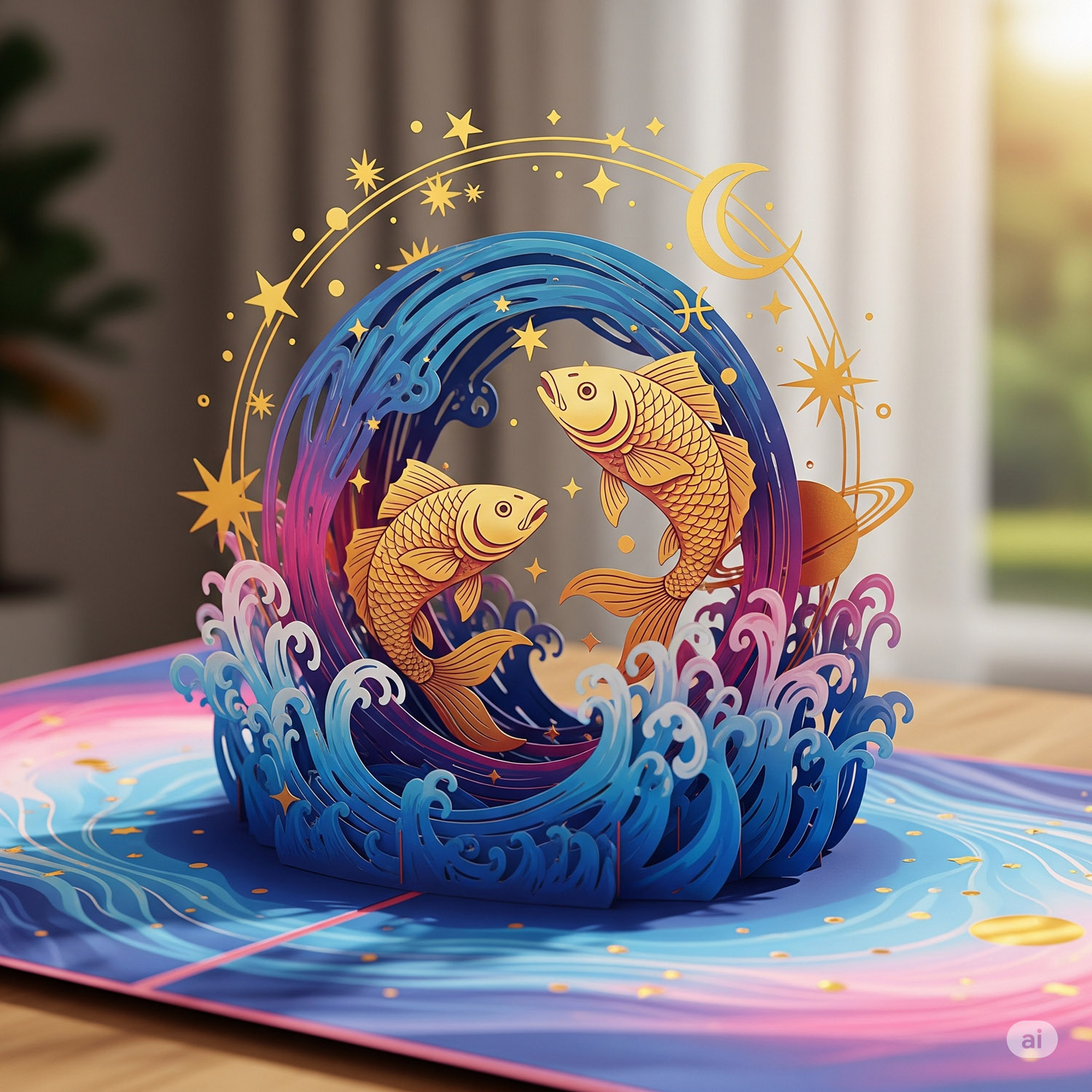 thiệp 3D 12 cung hoàng đạo