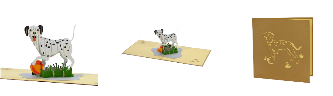 thiệp 3D năm mới hình con chó