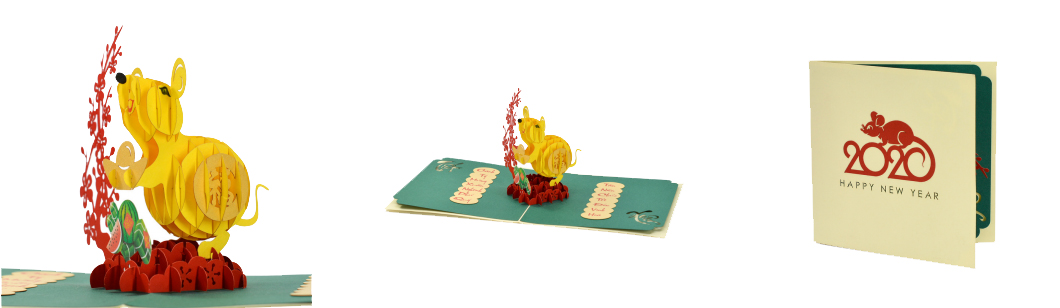 thiệp 3D chúc mừng năm mới