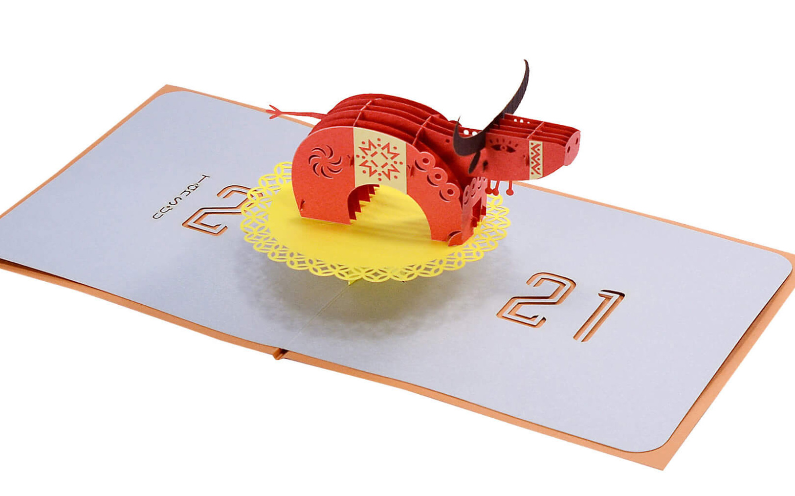 thiệp 3D mừng năm mới