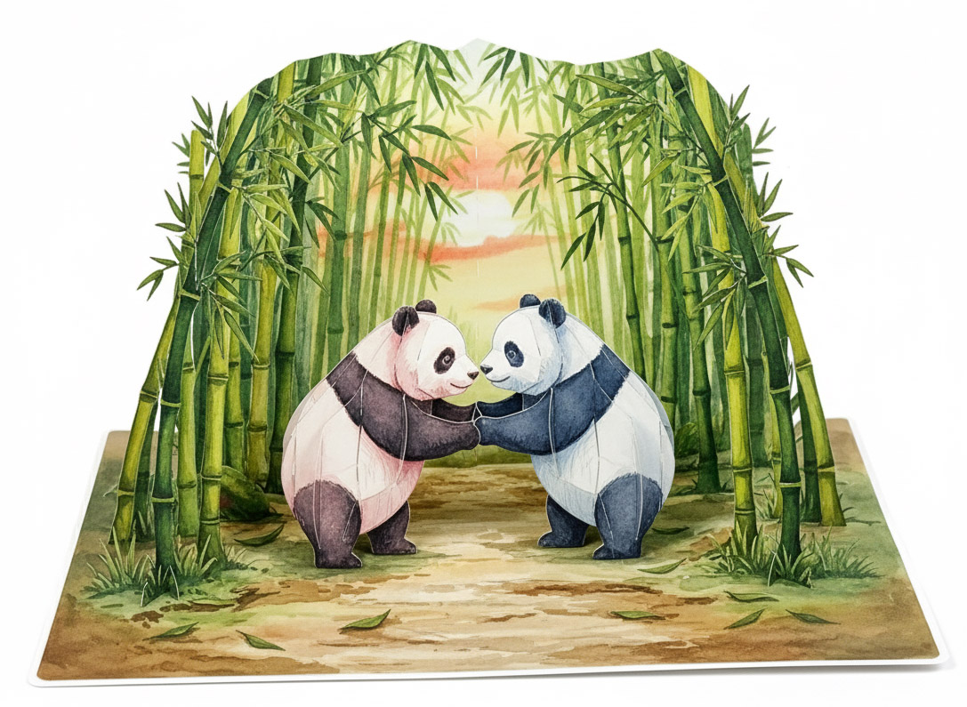 thiệp 3D Skyline nhiều lớp giấy