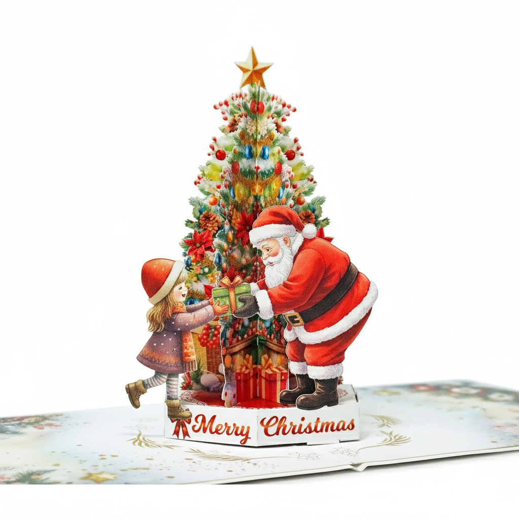 thiệp chúc mừng giáng sinh 3D