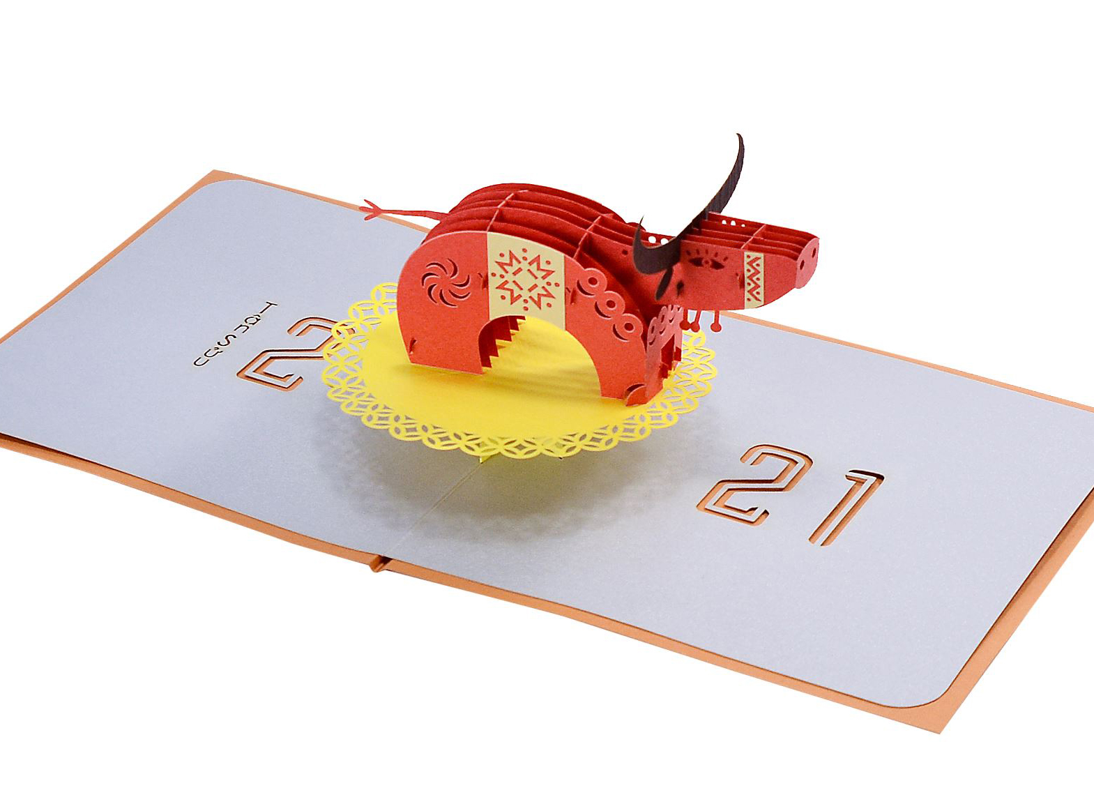 thiệp nổi mừng năm mới 2021