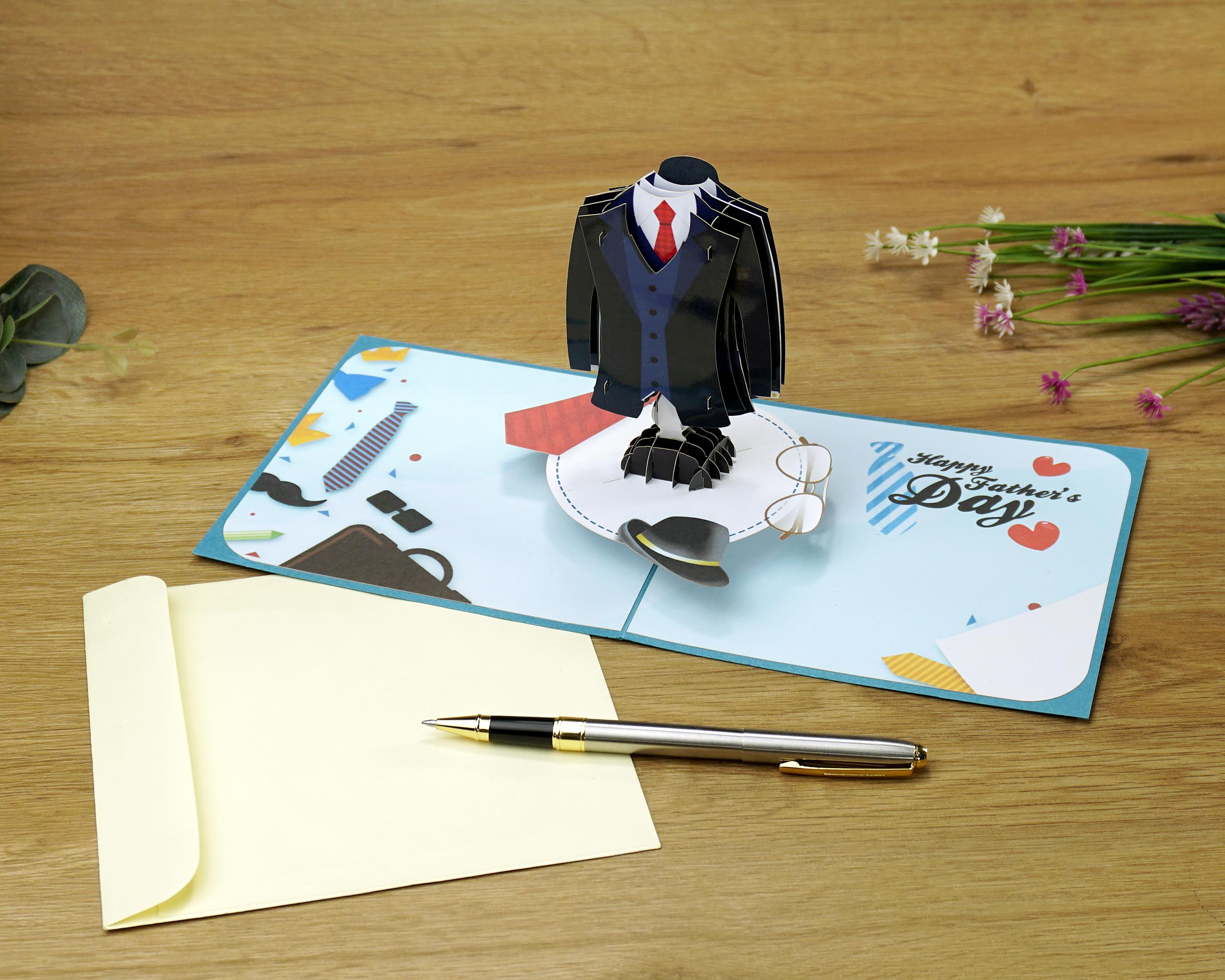 Thiệp 3D áo vest dành tặng ngày của cha