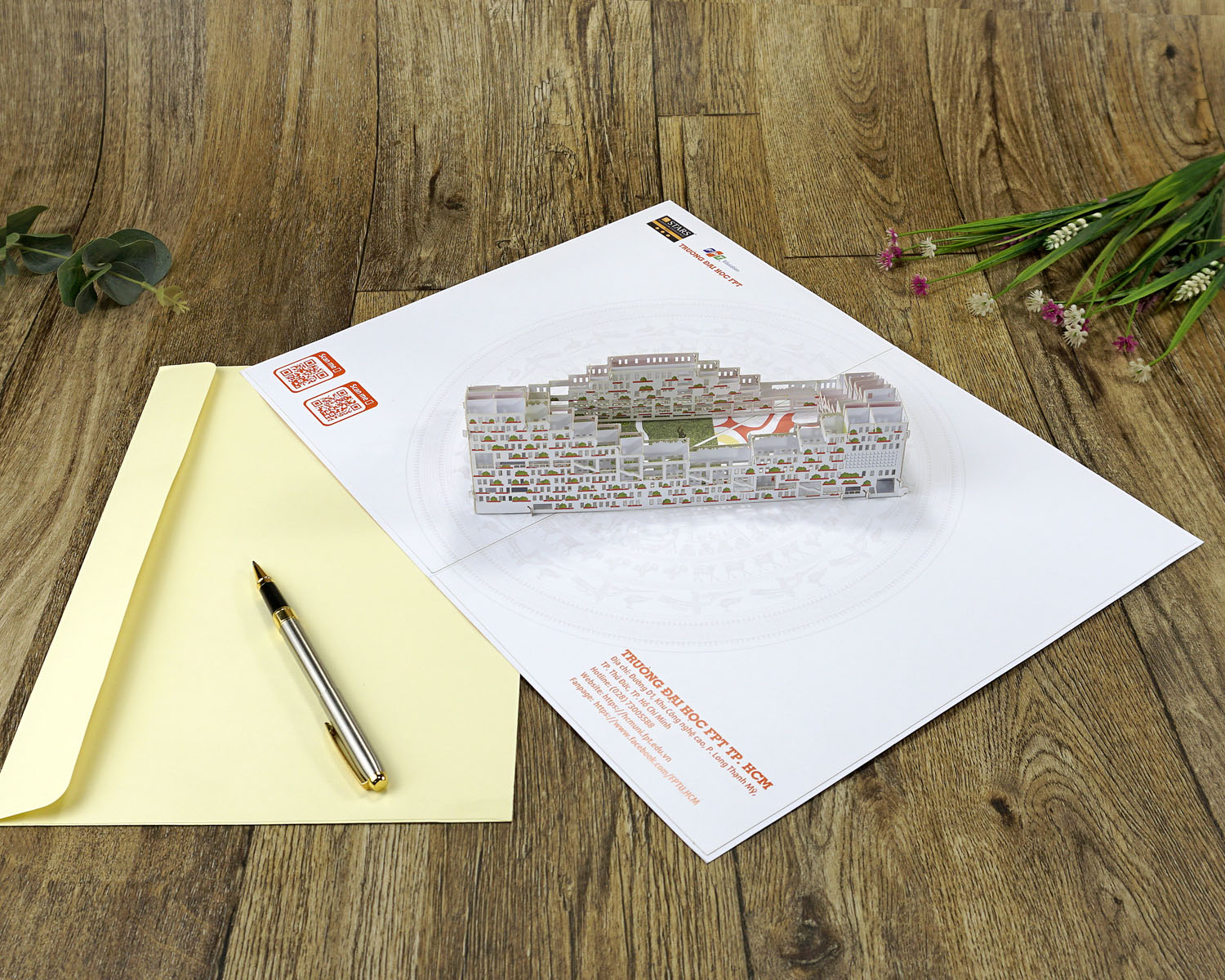 Thiệp chúc mừng 3D FPT TP HCM