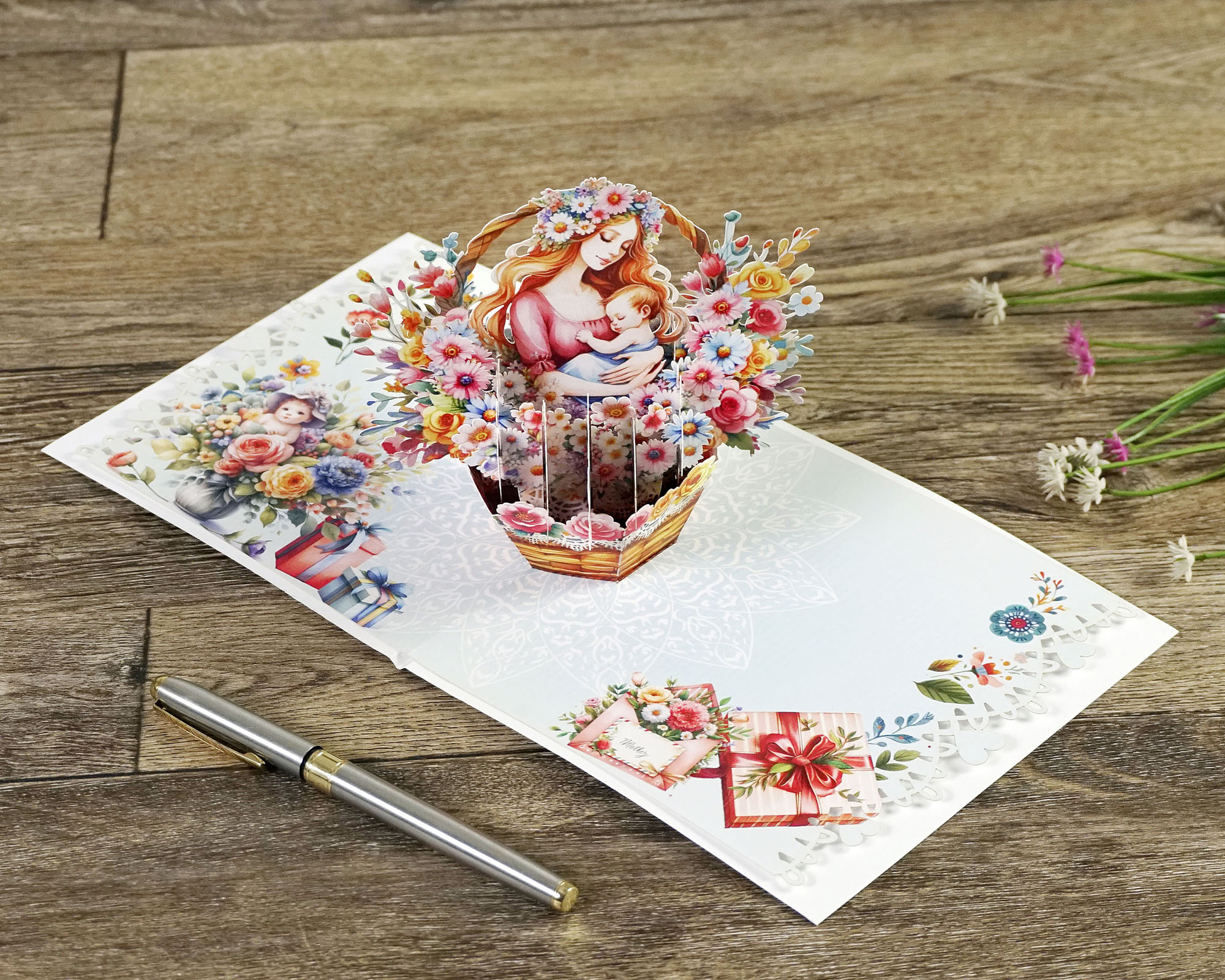 thiệp 3D mừng ngày của mẹ