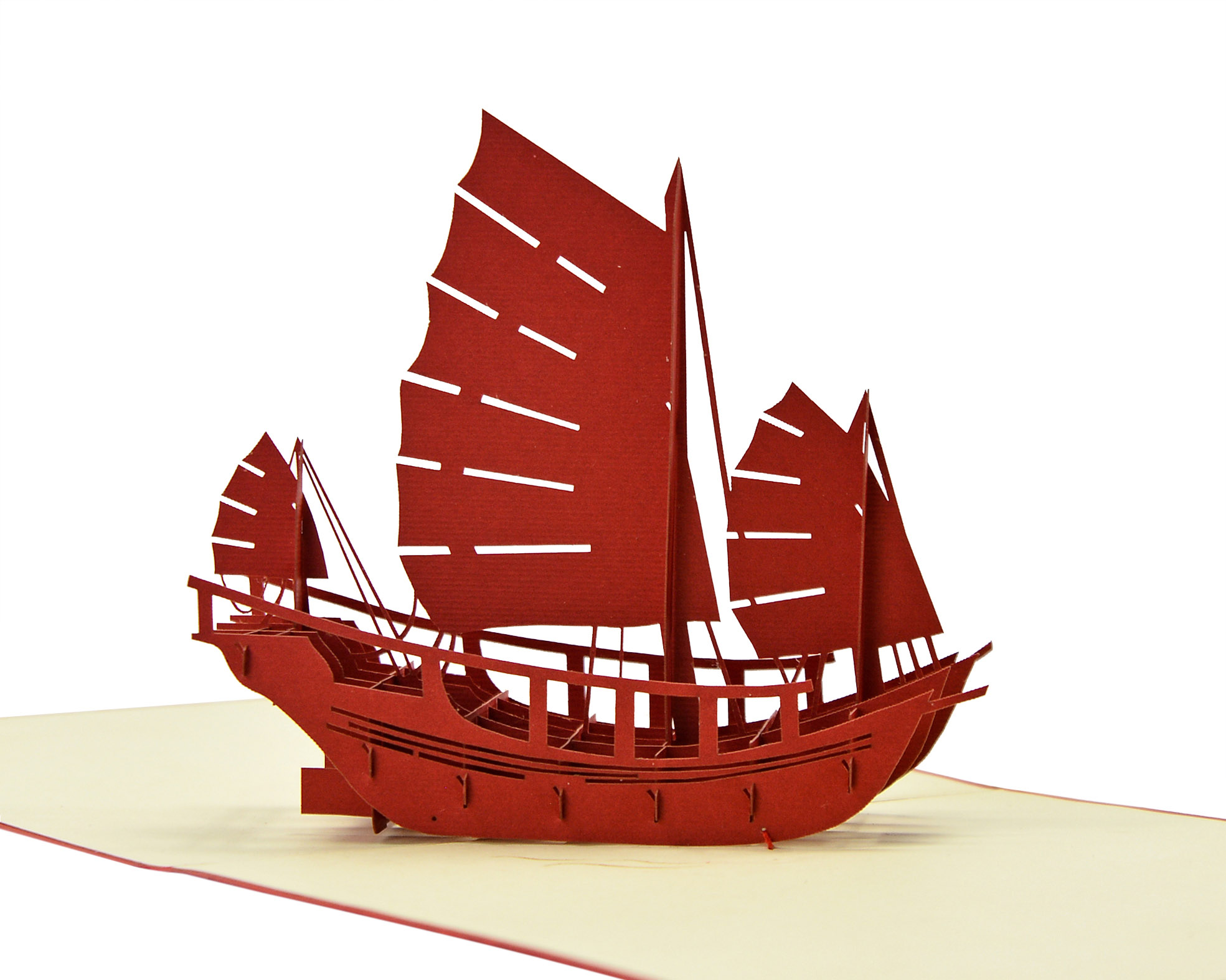 thiệp 3D mô hình thuyền buồm