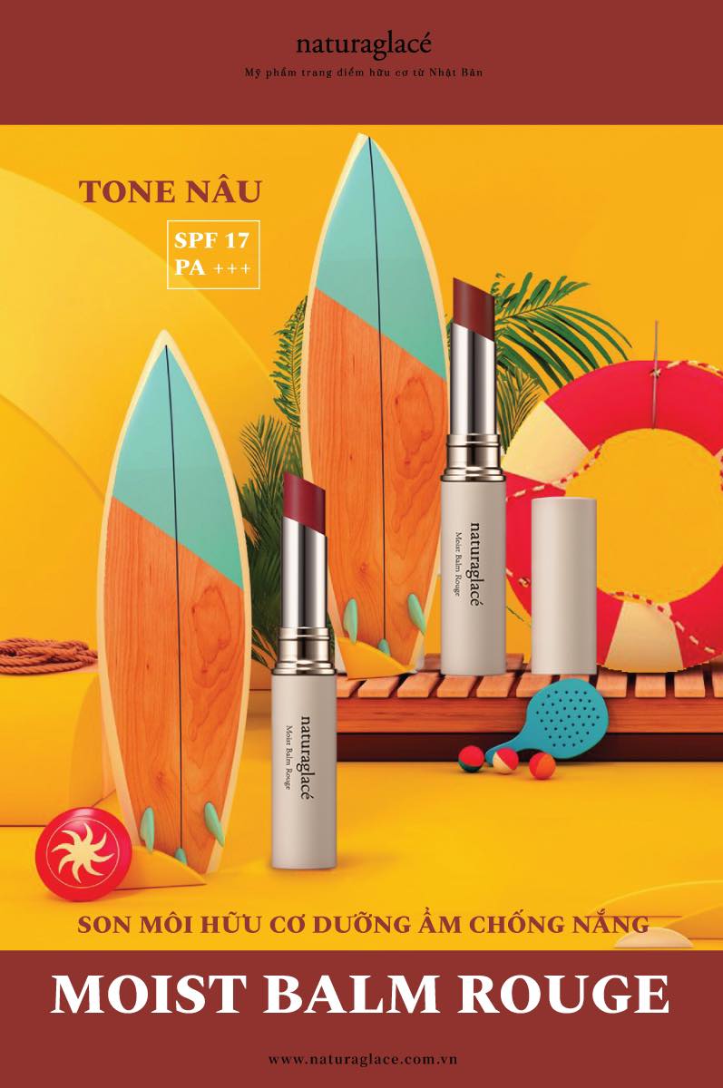 Son môi hữu cơ dưỡng ẩm và chống nắng - naturaglacé