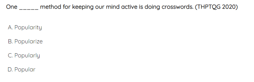 Dạng bài hoàn thành câu trong đề thi tiếng Anh