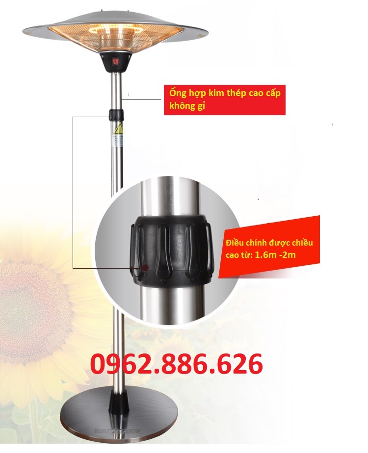 cây sưởi di động ngoài trời