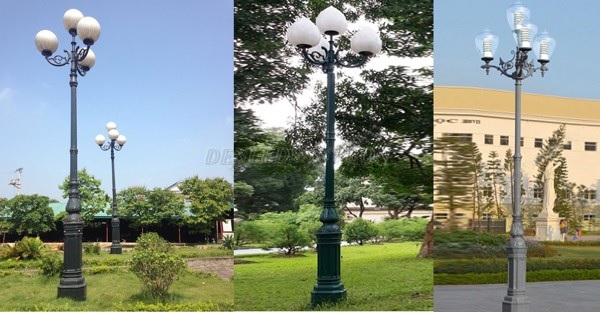 cột đèn 4 bóng trang trí