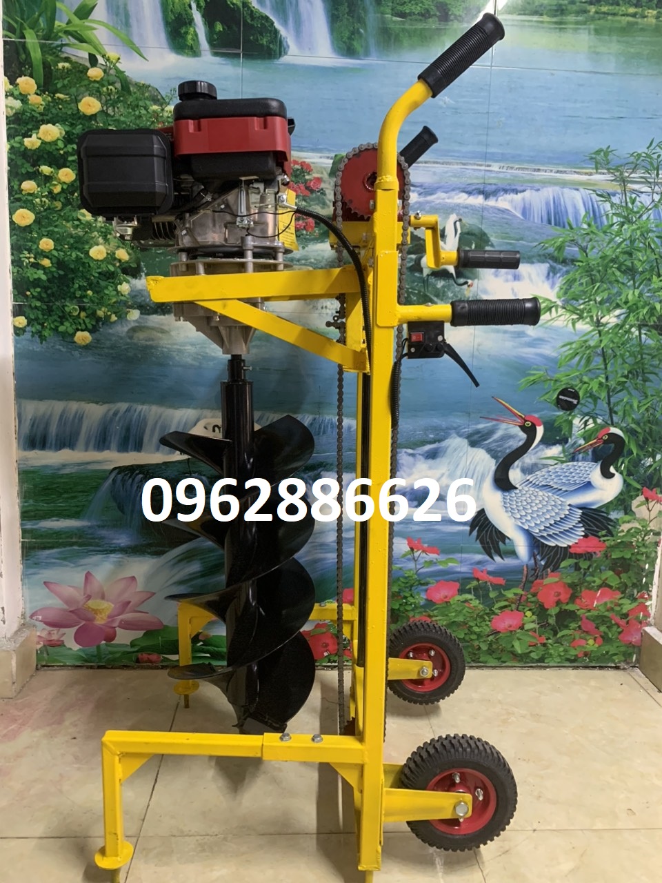 Máy đào hố đất giá đỡ 4HP