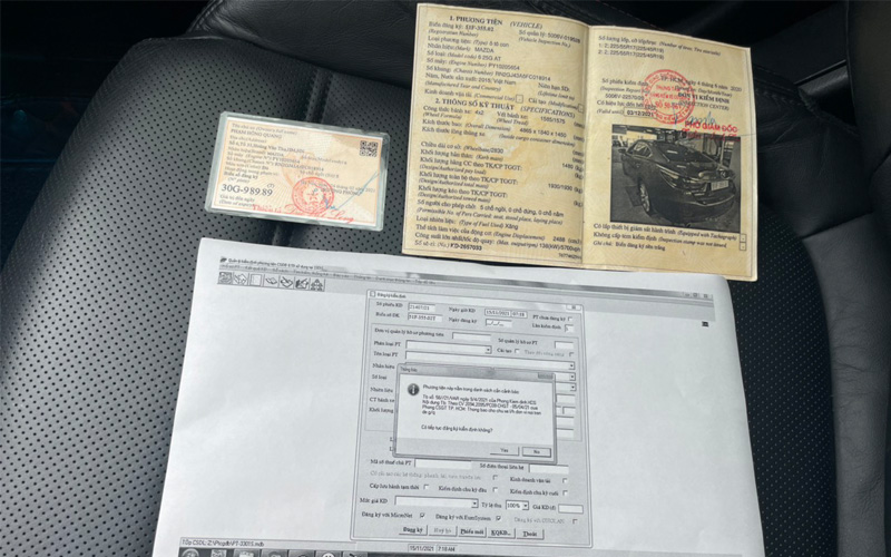 xe bị phạt nguội