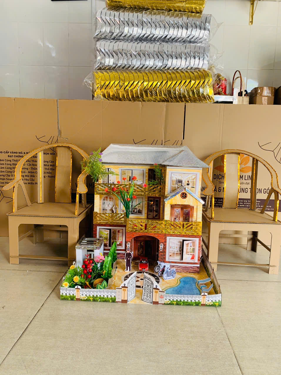 Nhà Giấy Vàng Mã: Biệt Thự Sang Trọng và Lễ Vàng Mã Theo Yêu Cầu