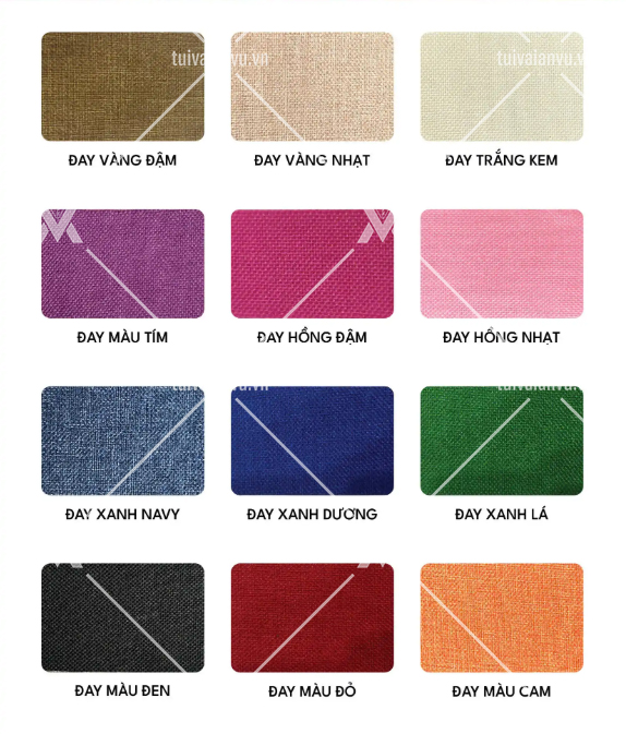 Bảng màu vải giả đay