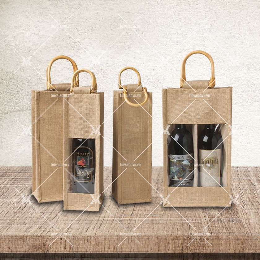 Túi vải đay đựng rượu