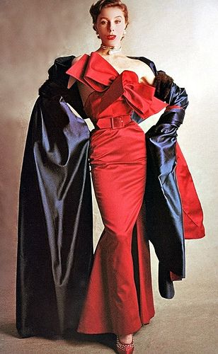 Chiếc váy Red Shoes của Jacques Fath được diện bởi người mẫu Bettina