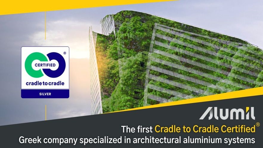 Hệ thống cửa sổ, cửa đi trượt, cửa xếp, mặt dựng nhôm kính của Alumil đạt chứng nhận Bạc C2C
