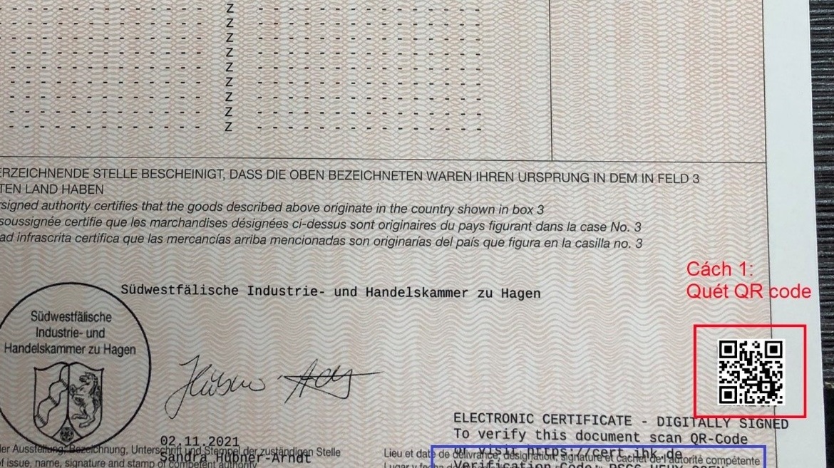 Cách 1: Check thông tin CO bằng cách quét mã QR code