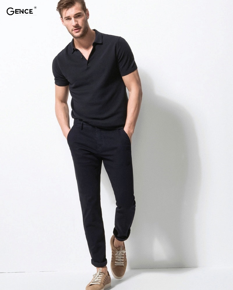 Áo polo kết hợp quần tây tạo thành style lịch lãm