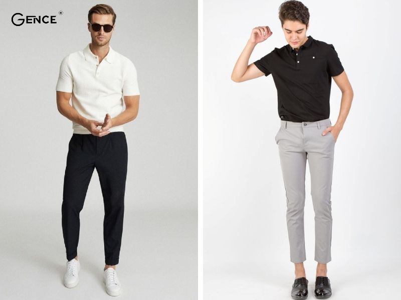 Áo polo mix cùng quần kaki là sự ưu tiên hàng đầu