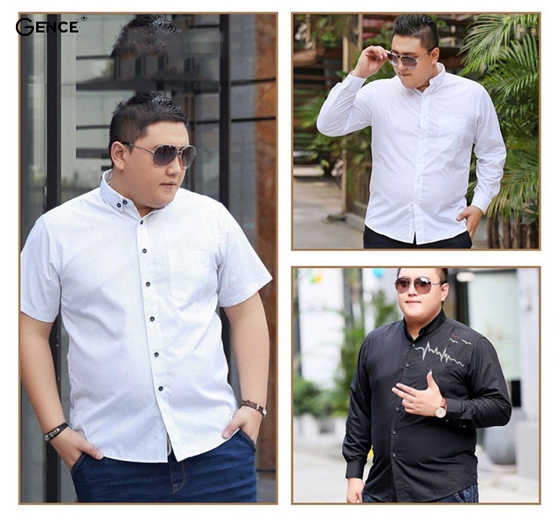 Áo sơ mi đơn sắc sẽ mang đến cảm giác cân đối, không quá mập mạp