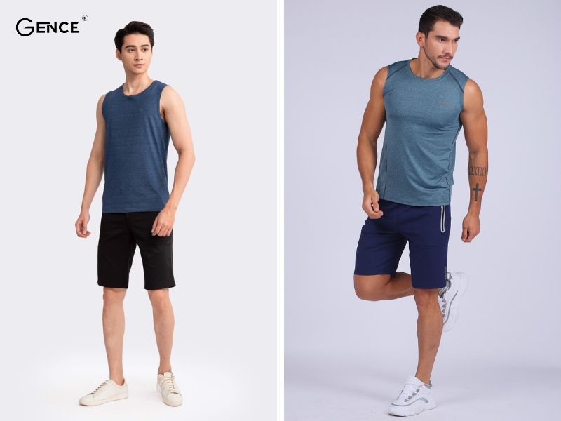 Áo tank top và quần short phù hợp với hoạt động ngoài trời