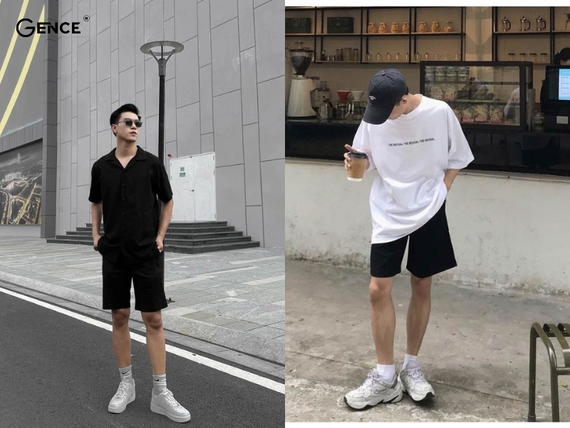 Áo thun kết hợp quần short che đi các khuyết điểm cơ thể