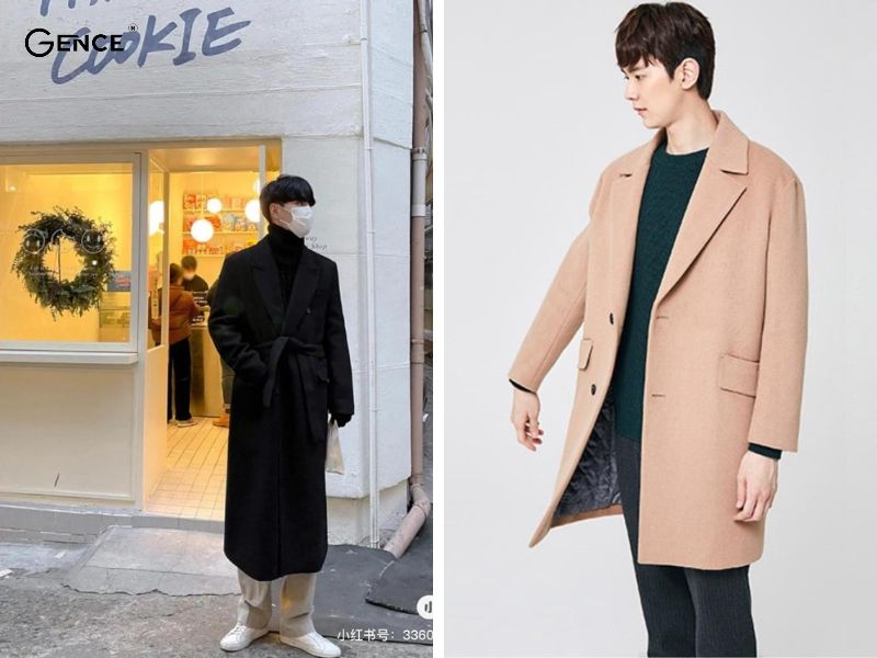 Áo thun mix cùng áo măng tô sẽ là sự lựa chọn hoàn hảo