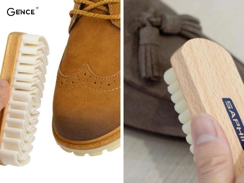 Bàn chải mềm giúp làm sạch giày da lộn