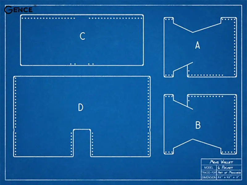Bản vẽ thiết kế ví da cho nữ