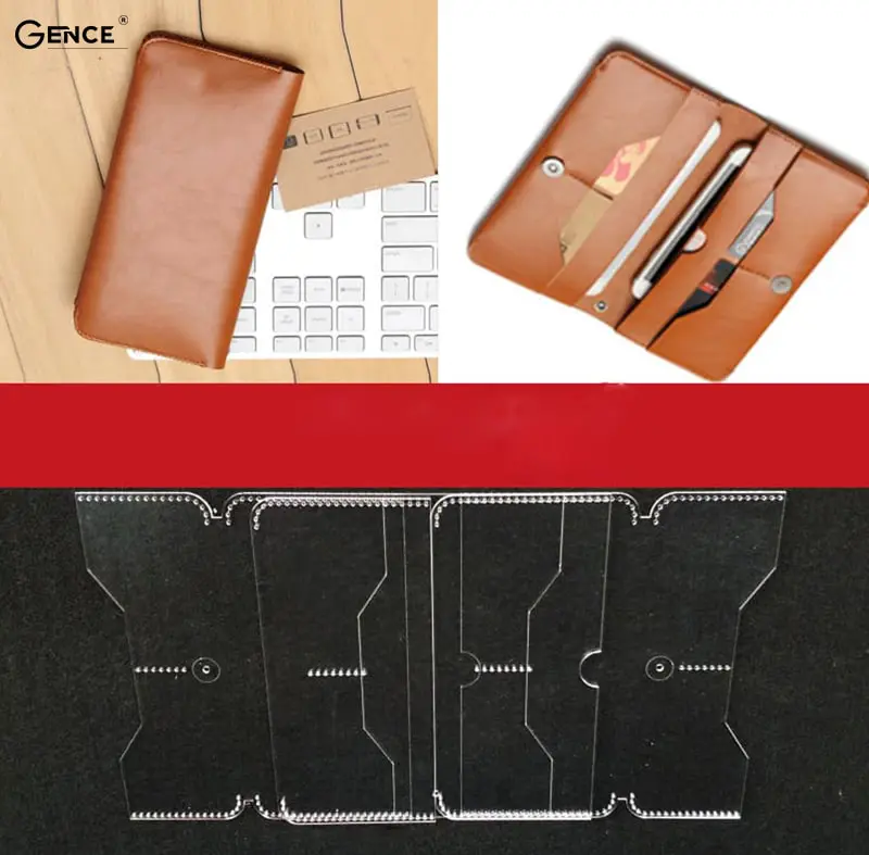 Bản vẽ thiết kế ví da dáng dài cầm tay kích thước chuẩn