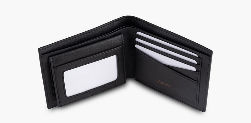 Bóp ngang nam gence C10 màu đen bắt mắt - hiện đại