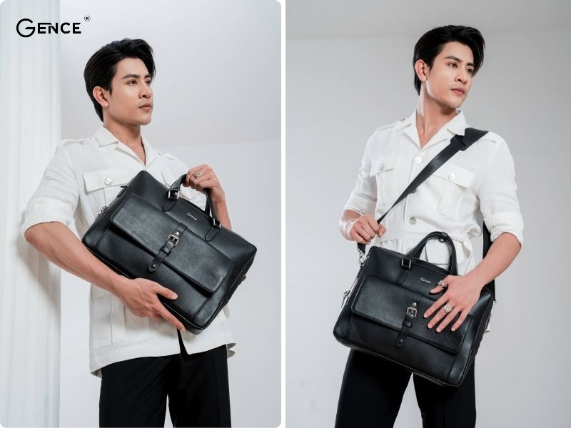 Outfit chỉn chu, gọn gàng với cặp da nam cao cấp