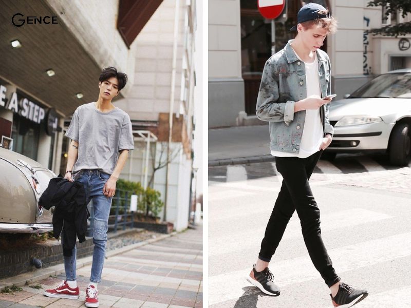 Các bạn nam gầy nên mặc outfit vừa vặn với cơ thể