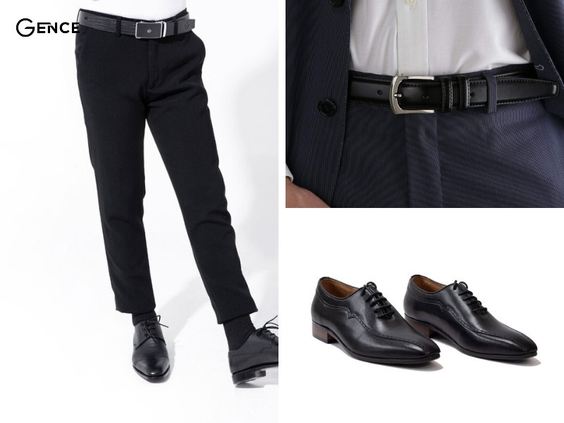 Phối giày và thắt lưng nam cùng màu