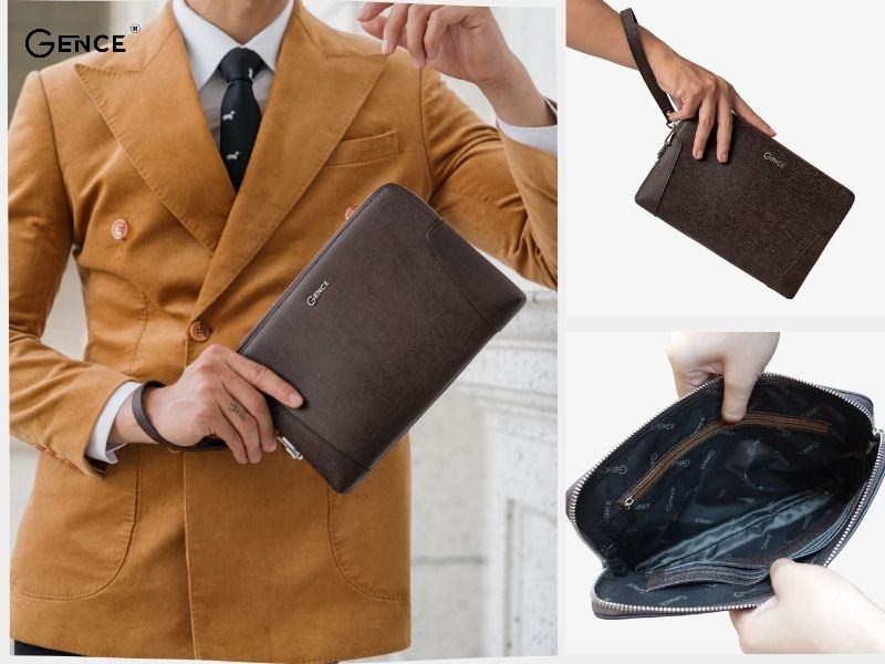 CK11 màu chà nâu da bò Saffiano