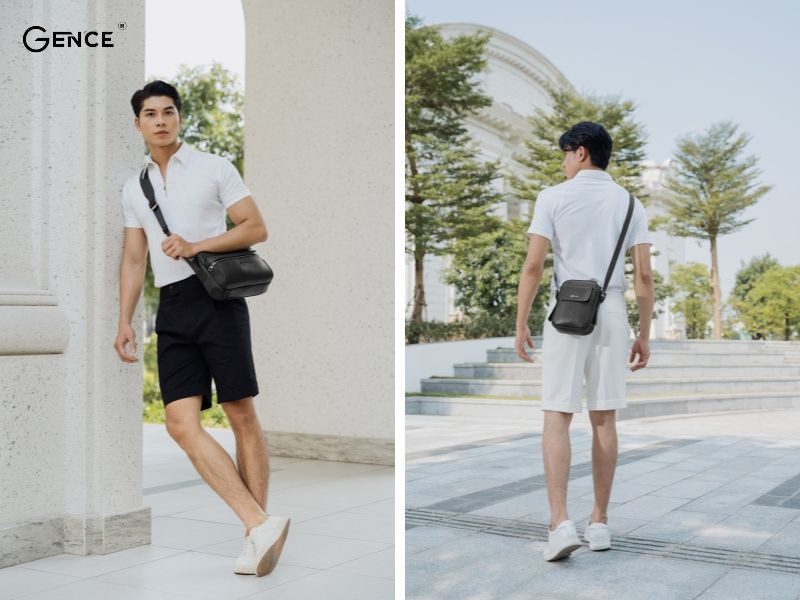 Cách đeo túi chéo hông hoặc sau lưng tạo sự gọn gàng