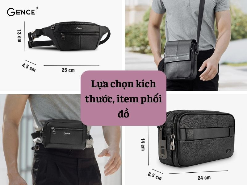 Lưu ý chọn kích thước và item phối đồ cùng túi đeo chéo