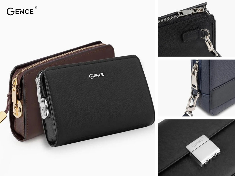 Quan sát tỉ mỉ những chi tiết của ví da bò